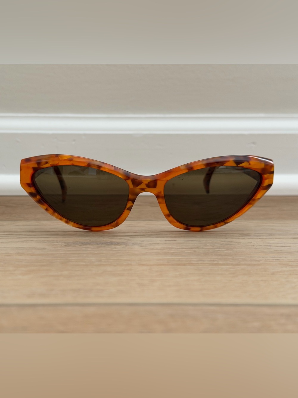Vintage Alain Mikli Rare 1990's Tortoise 72 X 15 Cat Eye Sunglasses